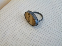 Ring with ruler in ivy pattern setting (size R / ruler is 23 x 14mm) was £90 / now £40